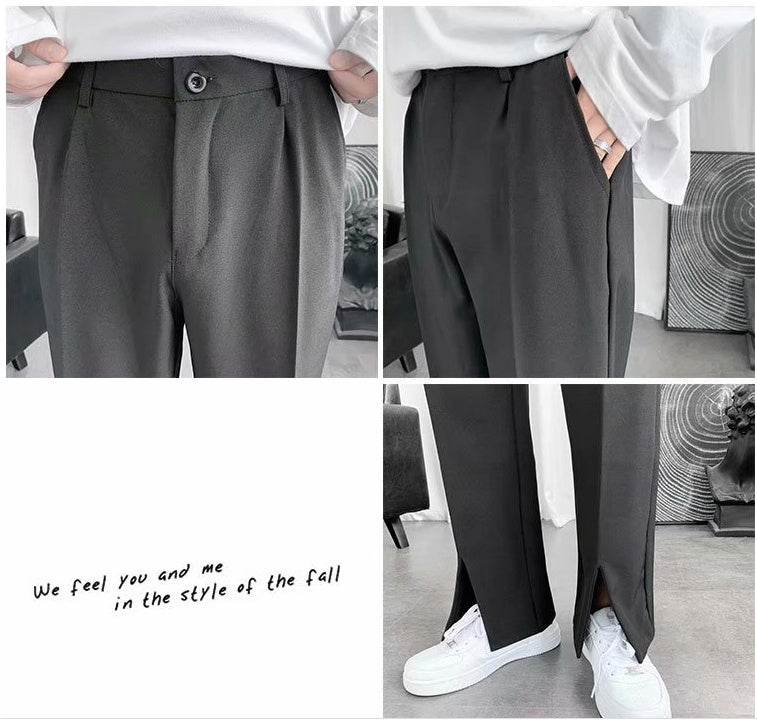 Heather – Flared Damenhosen mit Schlitz