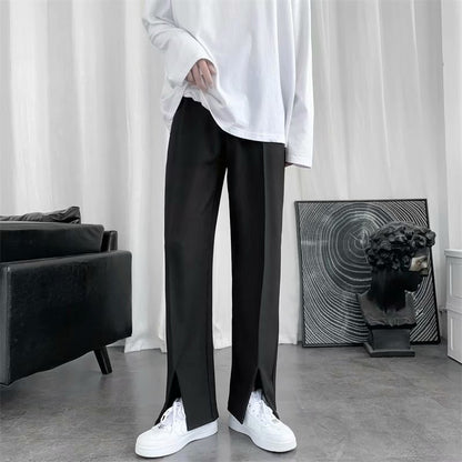 Heather – Flared Damenhosen mit Schlitz